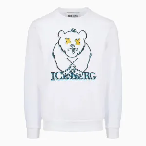 Bear Logo Sweatshirt (White) - I24E01563411101