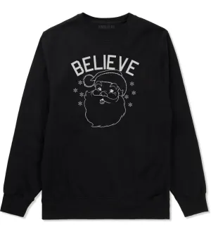 Believe In Santa Christmas Mens Crewneck Sweatshirt