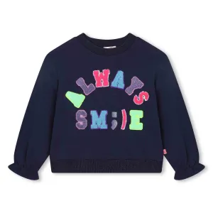 BILLIEBLUSH NAVY "ALWAYS SMILE" SWEATSHIRT