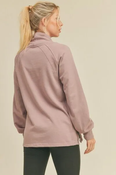 Cora Drawstring Side Zip Sweatshirt