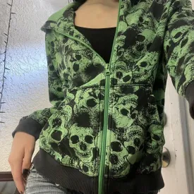 Digitally Printed Skull Sweater/Hoodie for Women