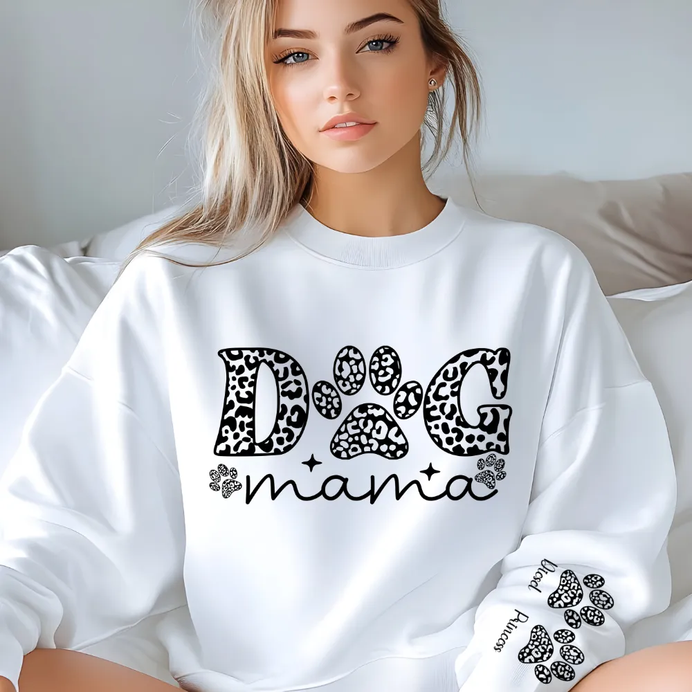 Dog Mama (Personalized Paws) Sweatshirt