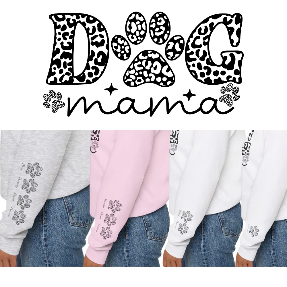 Dog Mama (Personalized Paws) Sweatshirt