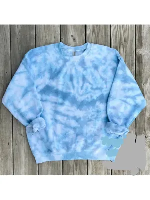 Evening Blue Tie Dye Pullover Blanks