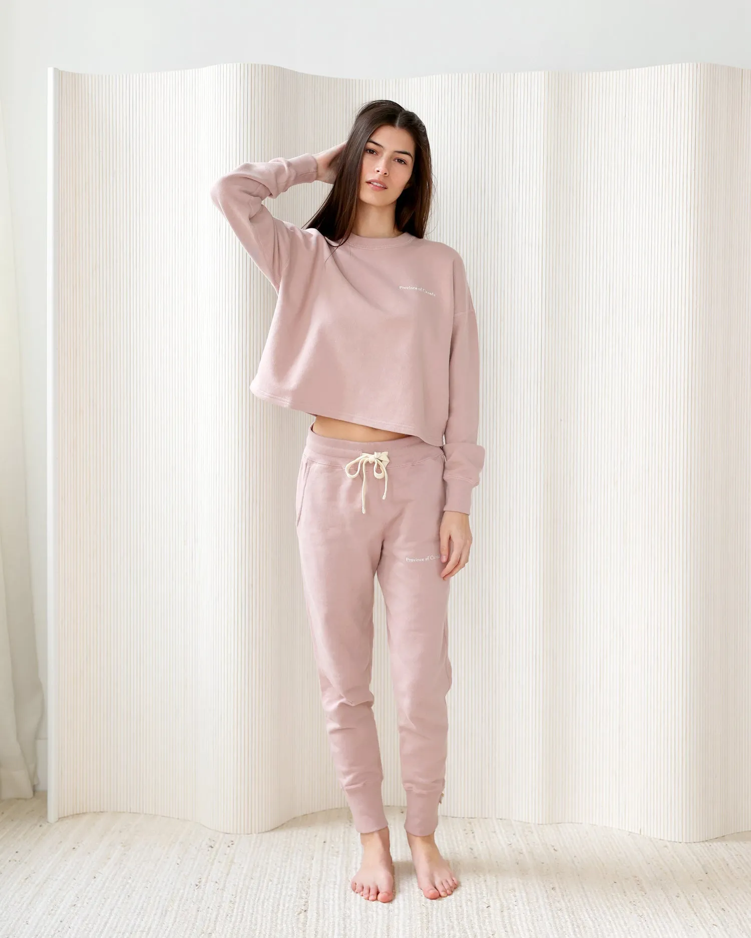 French Terry Crop Sweatshirt Dusk