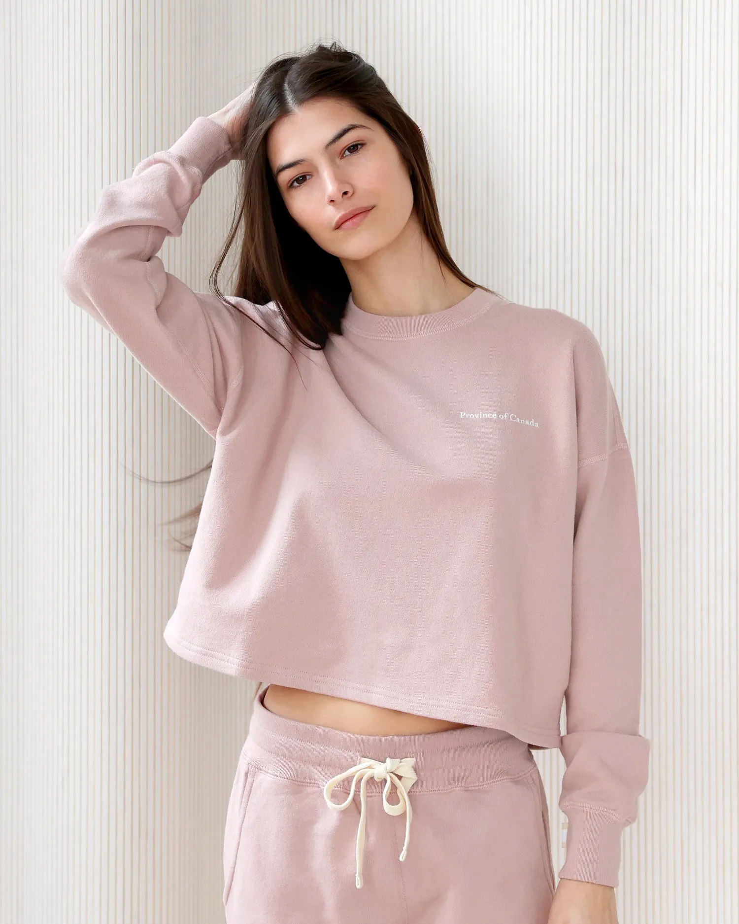 French Terry Crop Sweatshirt Dusk