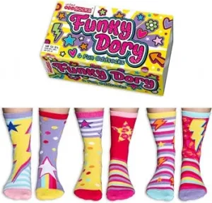 Funky Dory 6 Fun & Colourful Oddsocks