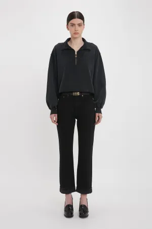 Half Zip Sweatshirt In Black