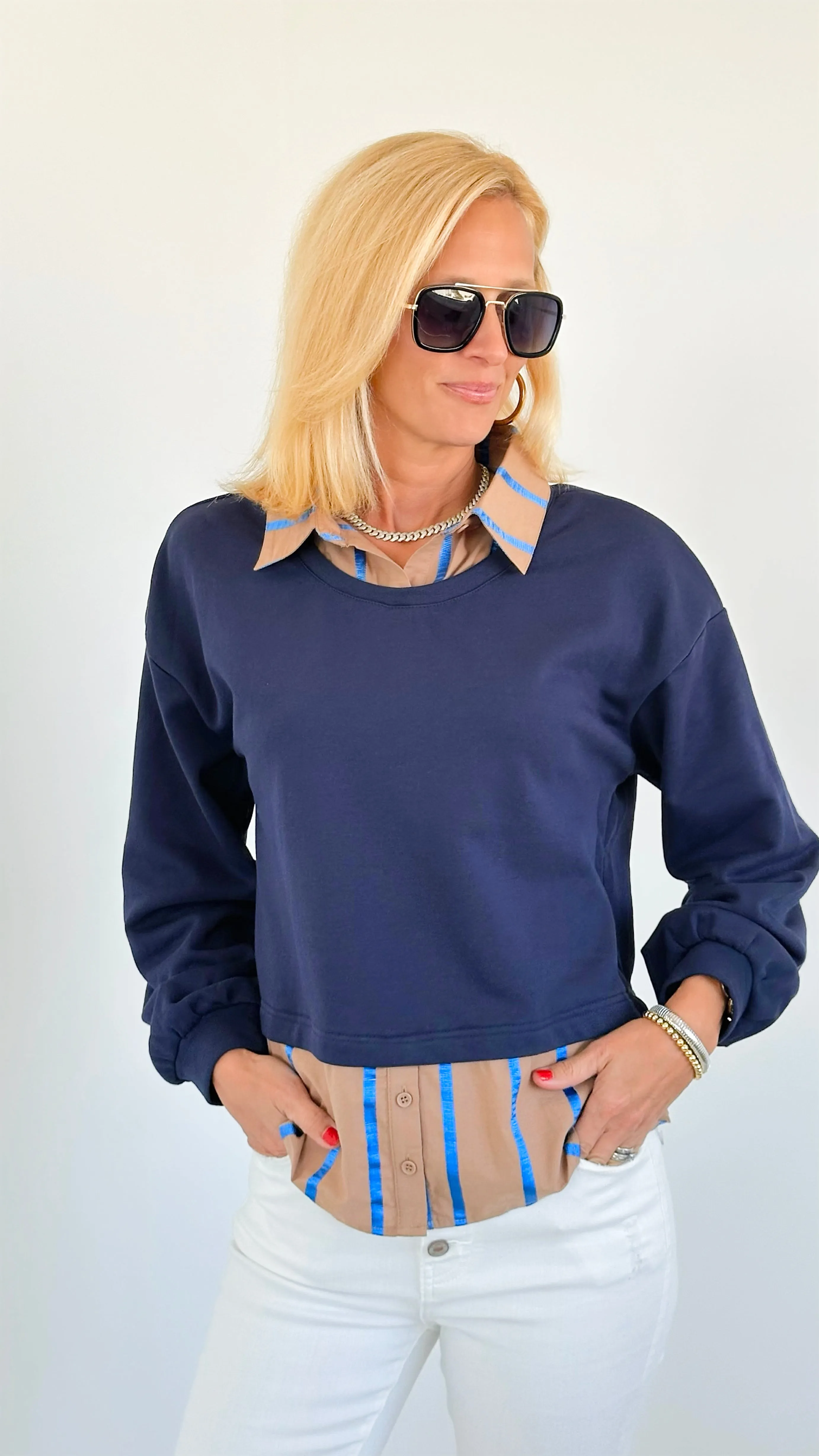 Nautical Layered Twofer Top