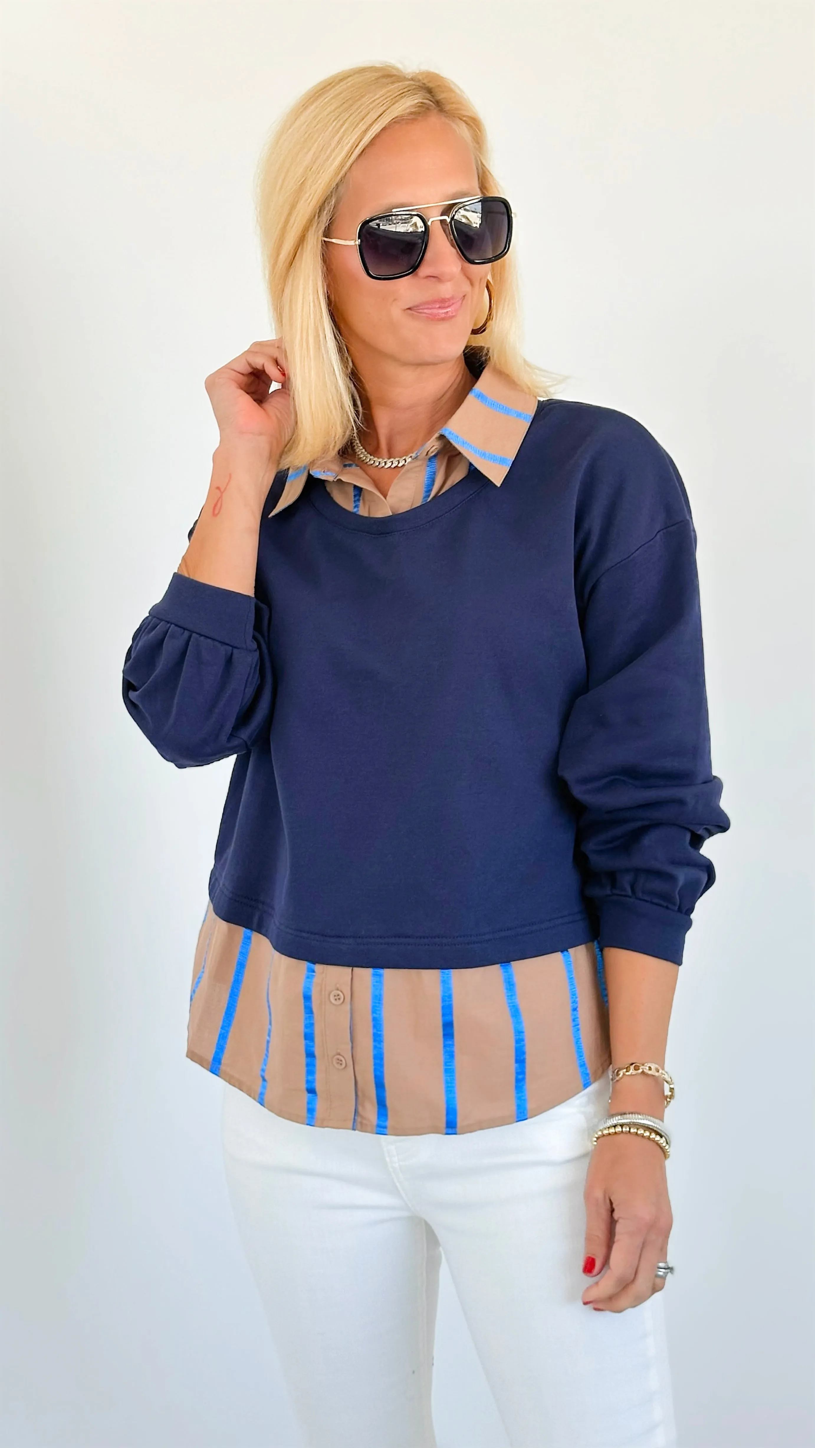 Nautical Layered Twofer Top