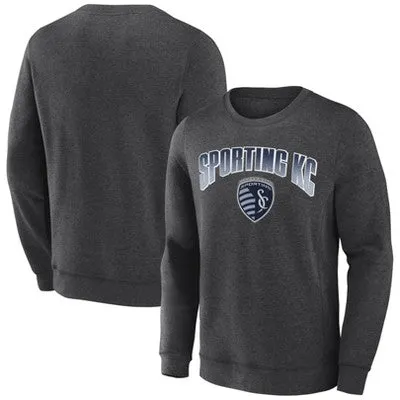 New - MLS Sporting Kansas City Men's Offside Gray Crew Neck Fleece Sweatshirt - M