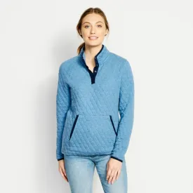 Orvis Womens Outdoor Quilted Sweatshirt / Blue Stone