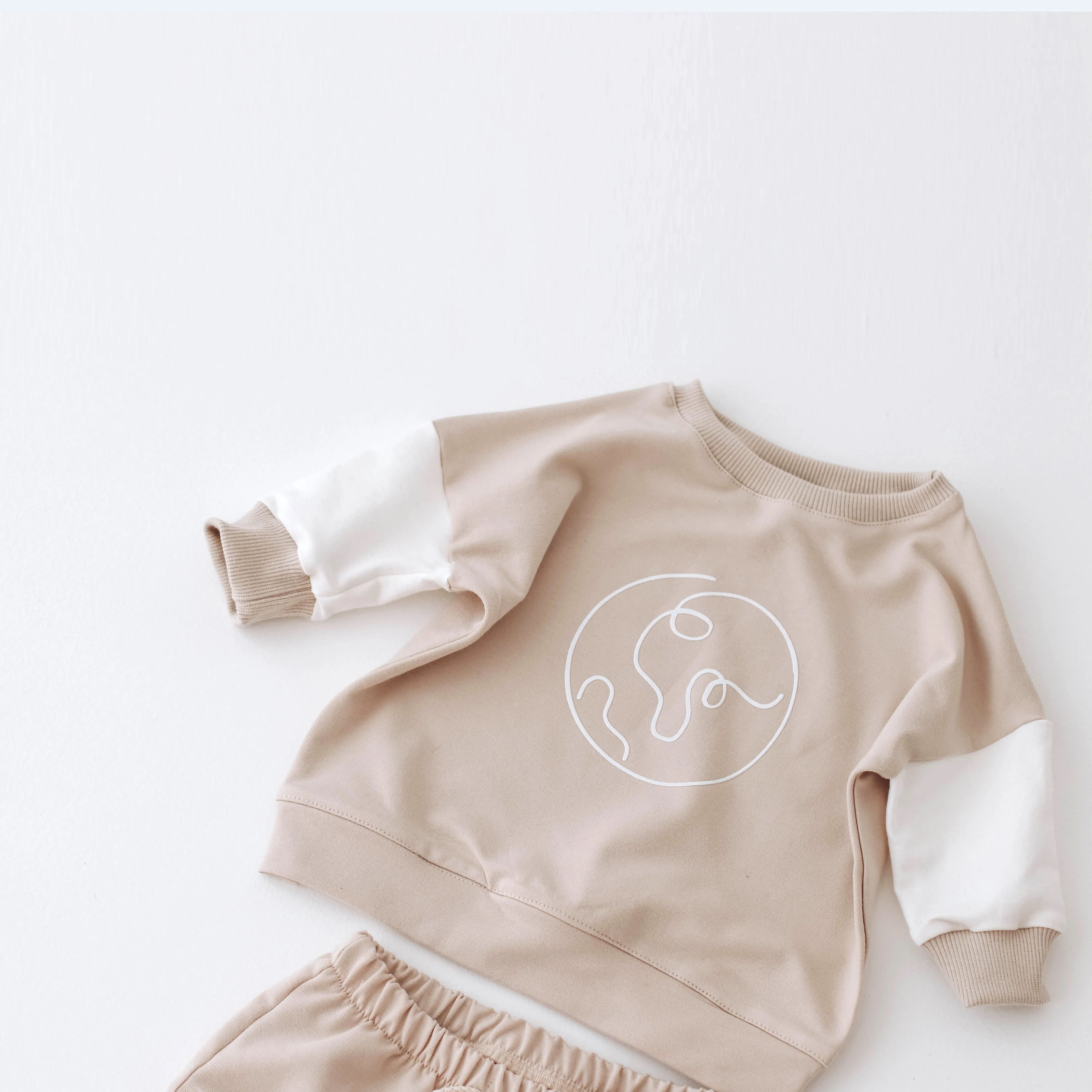 Our Planet Beige and Vanilla Sweatshirt