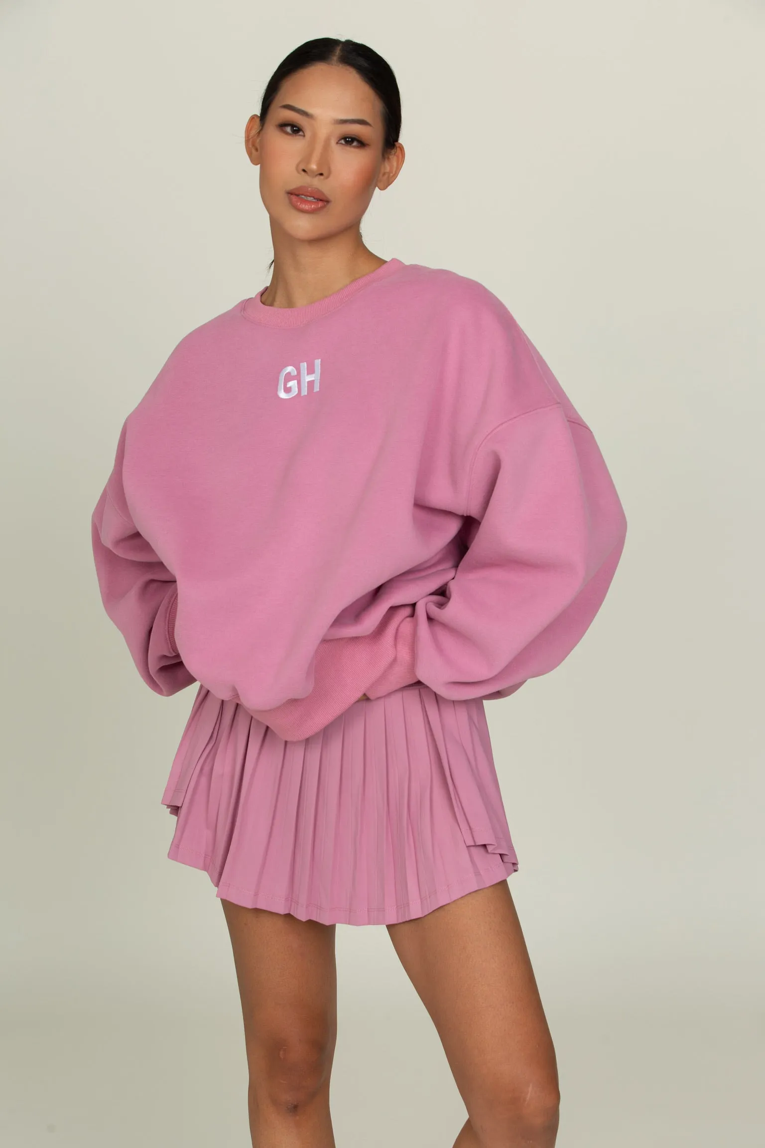 Pale Berry GH Embroidered Sweatshirt