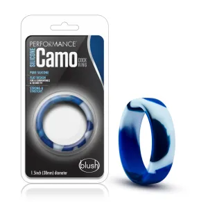 Performance By Blush® | Blue Camo Penis Ring - Made with Puria™ Silicone