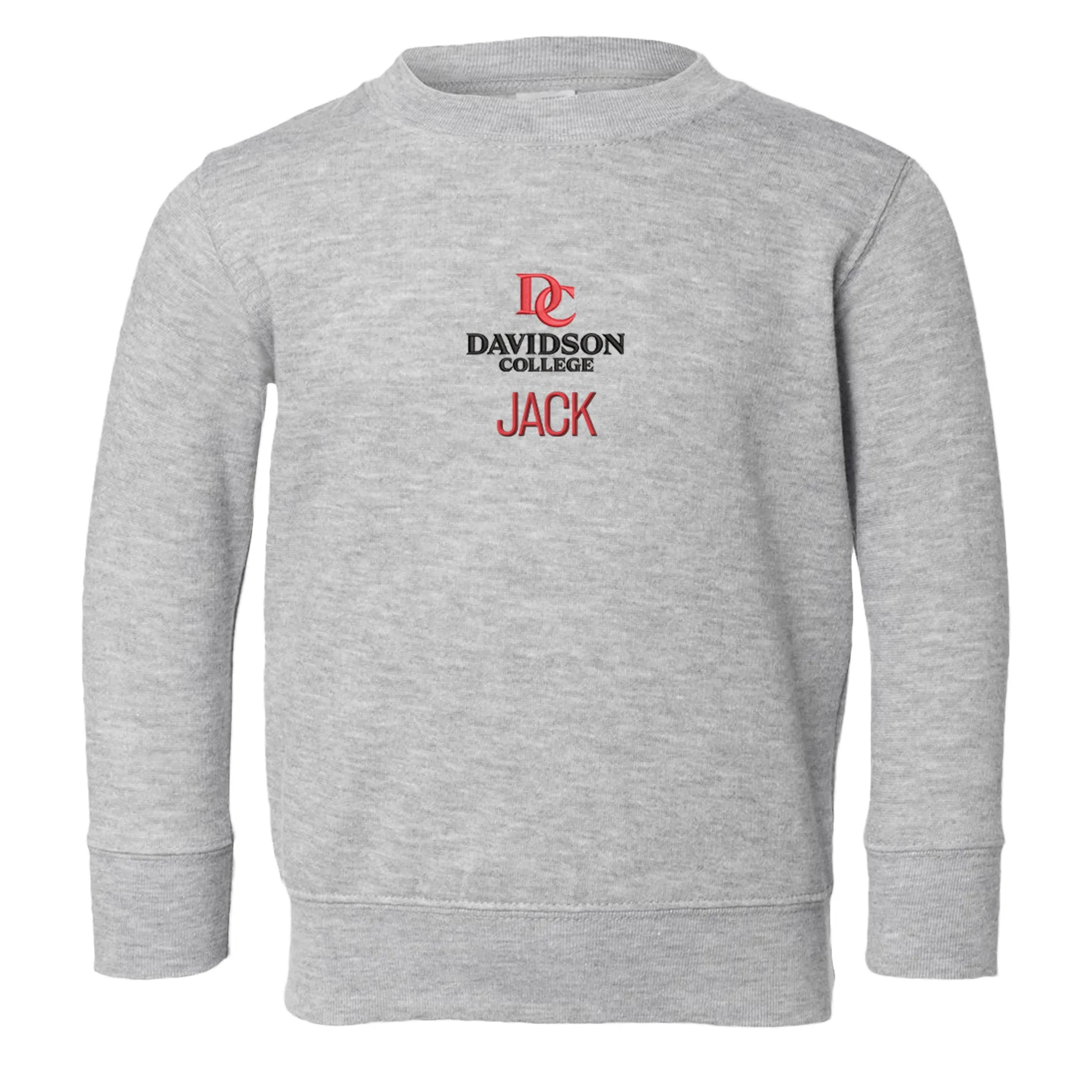 Personalized Davidson Wildcats Primary Lockup Toddler Crewneck Sweatshirt