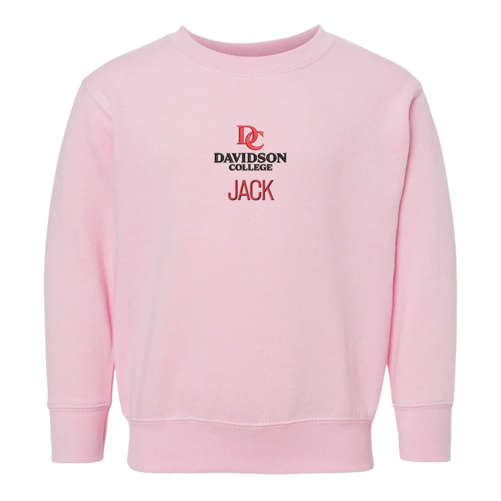 Personalized Davidson Wildcats Primary Lockup Toddler Crewneck Sweatshirt