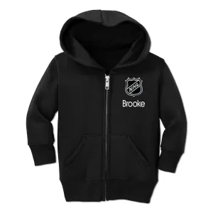 Personalized NHL Shield Toddler Full-Zip Hooded Sweatshirt