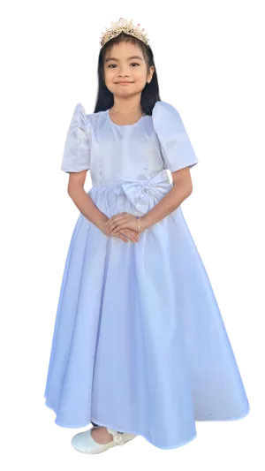 Premium Filipiniana Flower Girl Duchess Satin Dress - Janeth - JB322