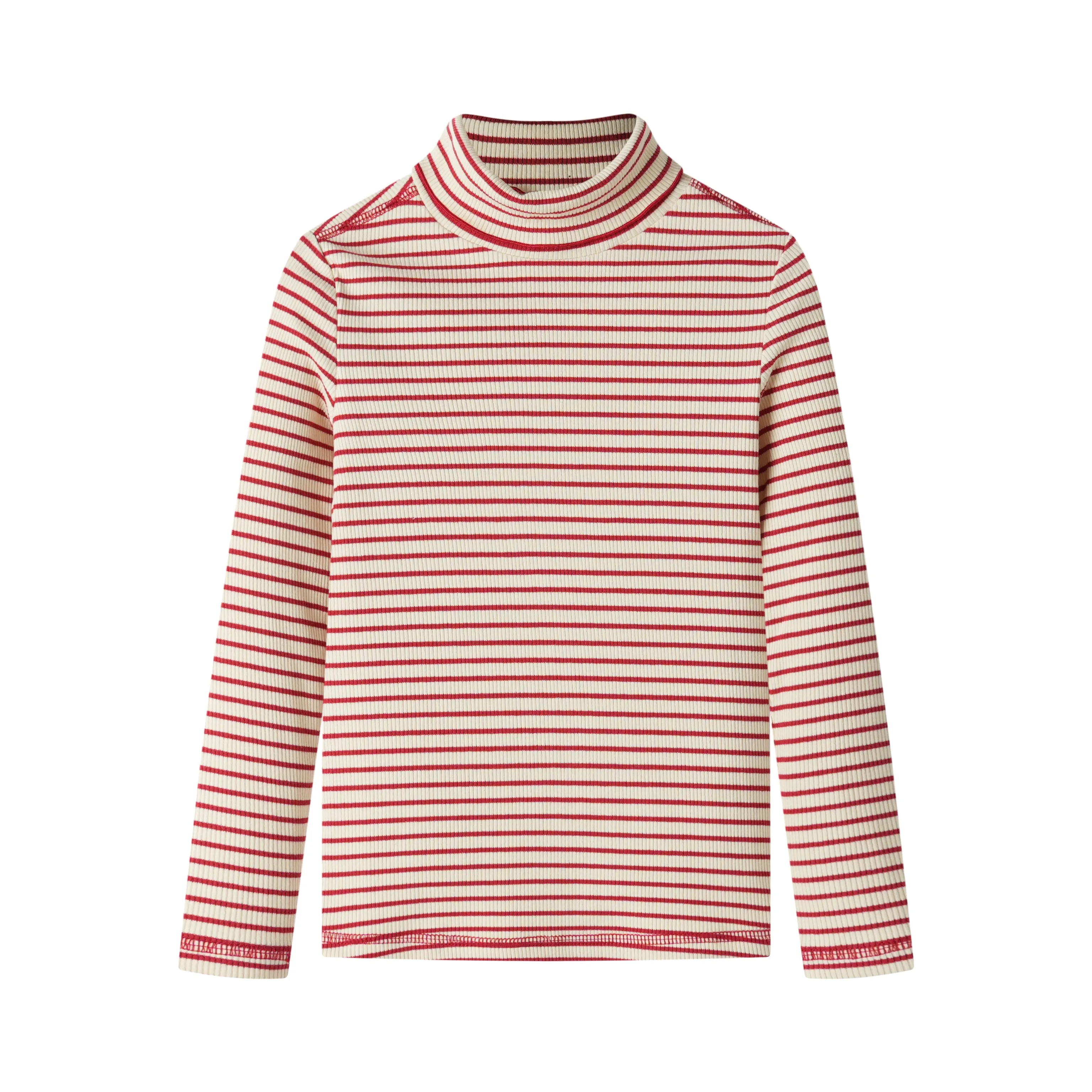 STRIPED TURTLENECK-RED STRIPED