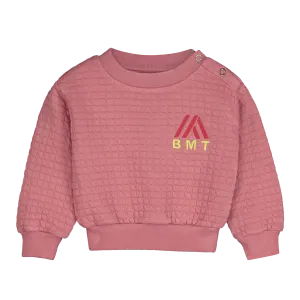 SWQU-SWEATSHIRT QUILTED BMT EMBRO-Dusty pink