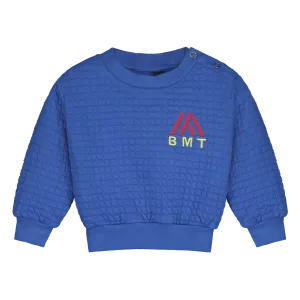 SWQU-SWEATSHIRT QUILTED BMT EMBRO-Fresh blue