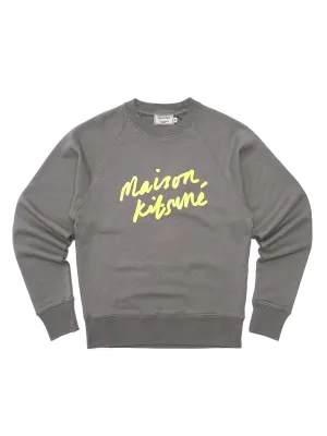 W_SWEATSHIRT HANDWRITING_DARK GREY